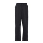 Katoenen Wide Leg Jogger Broek Balenciaga , Black , Heren