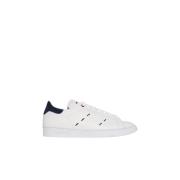 Witte kalfsleren sneakers met blauwe stiksels Kiton , White , Heren