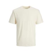 Heren Katoenen T-shirt Lente/Zomer Collectie Jack & Jones , Beige , He...