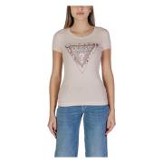 Korte Mouw T-shirt Lente/Zomer Collectie Guess , Pink , Dames