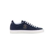 Logo Leren Sneakers, Klassieke Vetersluiting Roberto Cavalli , Blue , ...