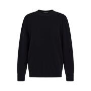 Gouden Knoop Crew-neck Pullover Roberto Cavalli , Black , Dames