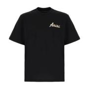 Casual Katoenen T-Shirt voor Mannen Amiri , Black , Heren