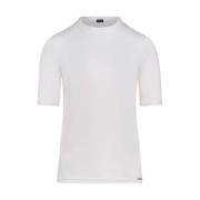 Wit Katoenen Ronde hals Zak T-shirt Kiton , White , Dames