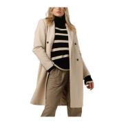 Odelia Coat, 97 cm Lengte Modström , Beige , Dames