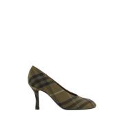 Stiletto Baby Pumps met Check Print Burberry , Green , Dames