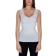 Witte Viscose Tanktop Lente/Zomer Vero Moda , White , Dames