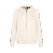 Python Zip-Up Hoodie met Koord Roberto Cavalli , Beige , Dames