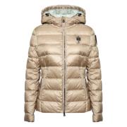 Beige Hoodie met Ritssluiting Blauer , Beige , Dames