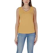 Gele Katoenen Tops & T-shirt b.young , Yellow , Dames