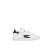 Witte kalfsleren sneakers met cupzool Kiton , White , Heren