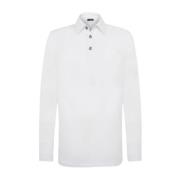 Wit Katoenen Poloshirt Kiton , White , Heren