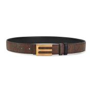 Zwart Logo Gesp Riem Etro , Brown , Dames