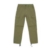 Katoenen Ripstop Broek met Geborduurd Logo Iuter , Green , Heren