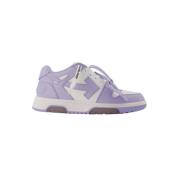 Leather sneakers Off White , Purple , Dames