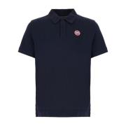 Klassieke Polo Shirt voor Mannen Canada Goose , Blue , Heren