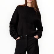 Regular Sweater met Logo Intarsia Calvin Klein , Black , Dames