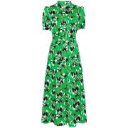 Groene Gerimpelde Jurk met Knoopsluiting Diane Von Furstenberg , Green...