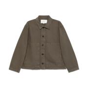 Taupe Denim Jack met Zakken Studio Nicholson , Brown , Heren