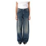 Vervaagde Blauwe Denim Broek Isabel Marant Étoile , Blue , Dames