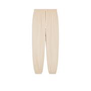 Jersey Drap Broek met Elastische Taille Max Mara Weekend , Beige , Dam...