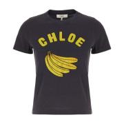 Casual Katoenen T-Shirt voor Mannen Chloé , Blue , Dames