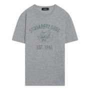 Korte mouwen ronde hals T-shirt Dsquared2 , Gray , Heren