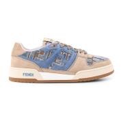 Suede Sneakers met FF Inzetstukken Fendi , Multicolor , Dames