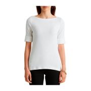 200654963007 Kortmouw T-Shirt Ralph Lauren , White , Dames