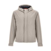 Urban Windbreaker Jas met Capuchon Fay , Gray , Heren