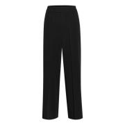 Zwarte Straight-Leg Broek InWear , Black , Dames