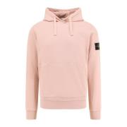 Biologische Hoodie met Kangoeroezak Stone Island , Pink , Heren