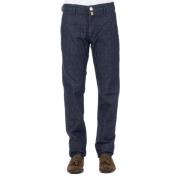 Slim Bobby Katoenen Broek Jacob Cohën , Blue , Heren