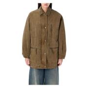 Bronze Coated Cotton Jacket Workwear Style Isabel Marant Étoile , Brow...