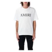 Wit Core Logo T-Shirt Amiri , White , Heren