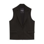 Gilet met knopen Stijl 8S0512A375 Patrizia Pepe , Black , Dames