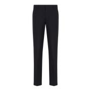 Marineblauwe Getailleerde Broek Emporio Armani , Black , Heren