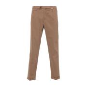 Taupe Twill Broek met Rits Voorkant Myths , Brown , Heren