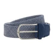 Geweven elastische riem Boggi Milano , Blue , Heren