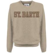 Multicolor Crew Neck Sweater met Borduurwerk MC2 Saint Barth , Beige ,...