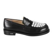 Zwart Wit Loafer Schoenen Mach & Mach , Black , Dames