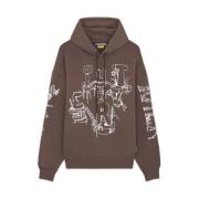 Katoenen Gebreide Kleding en Sweaters, Plants Hoodie Iuter , Brown , H...