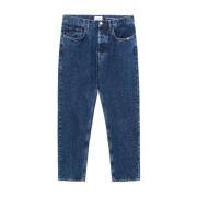 Lichtblauwe Denim Straight Fit Jeans Amish , Blue , Heren