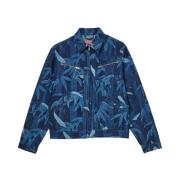 Blauwe Denim Jack Kenzo , Blue , Heren