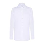 Handgemaakt Wit Katoenen Overhemd Kiton , White , Heren