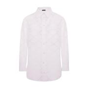 Witte Katoenen Overhemd met Broderie Anglaise Kiton , White , Dames