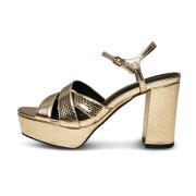 Lederen Riem - Goud Shoe the Bear , Yellow , Dames