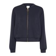 Navy Sweatshirt met Rits Part Two , Blue , Dames