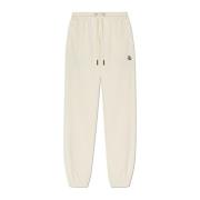 Sweatpants met logo Moncler , Beige , Dames