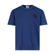 Blauw katoenen t-shirt Junya Watanabe , Blue , Heren